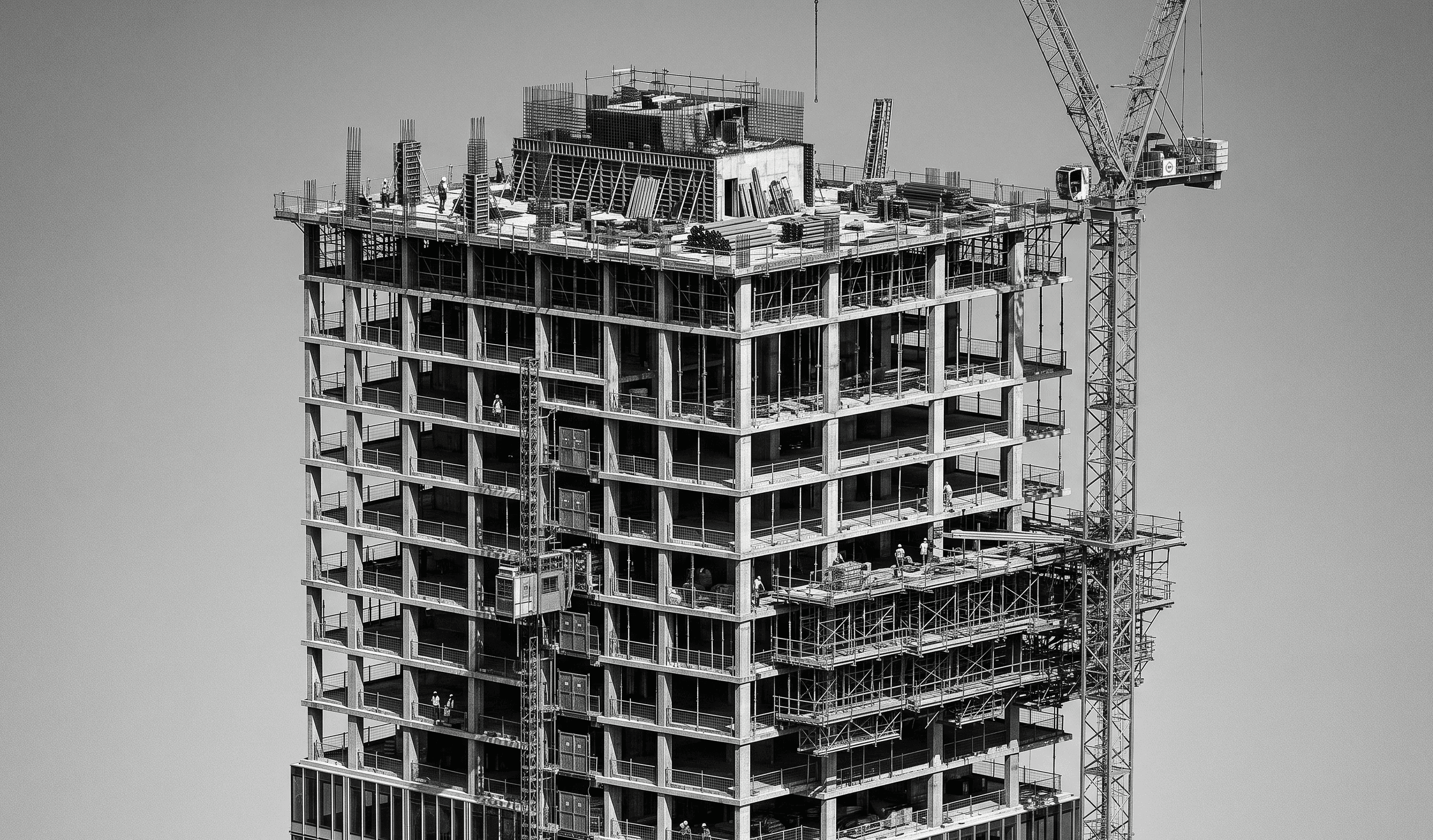 High-rise building under construction