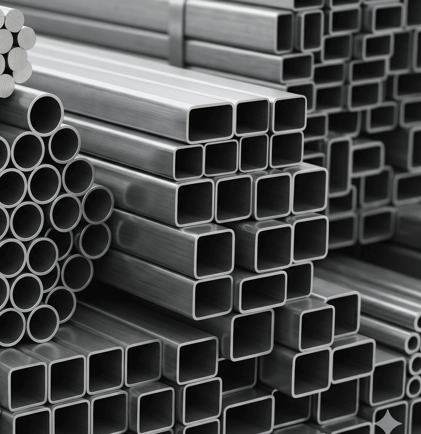 Steel square tubing stock